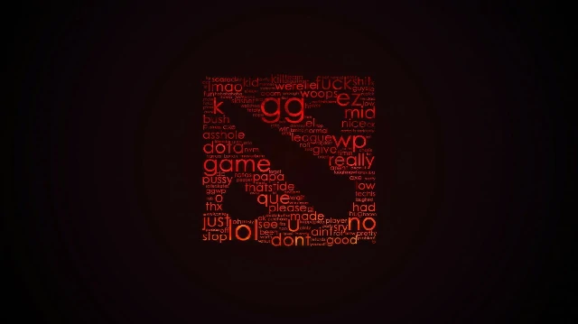 Logo de Dota 2 con frases